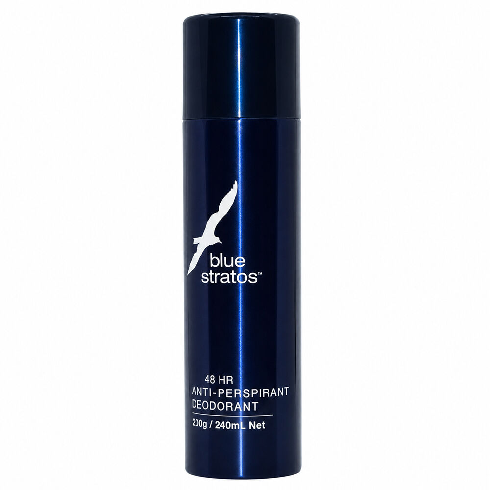 Blue Stratos Deodorant Body Spray 150g 3 Pack Long Lasting Anti Perspirant