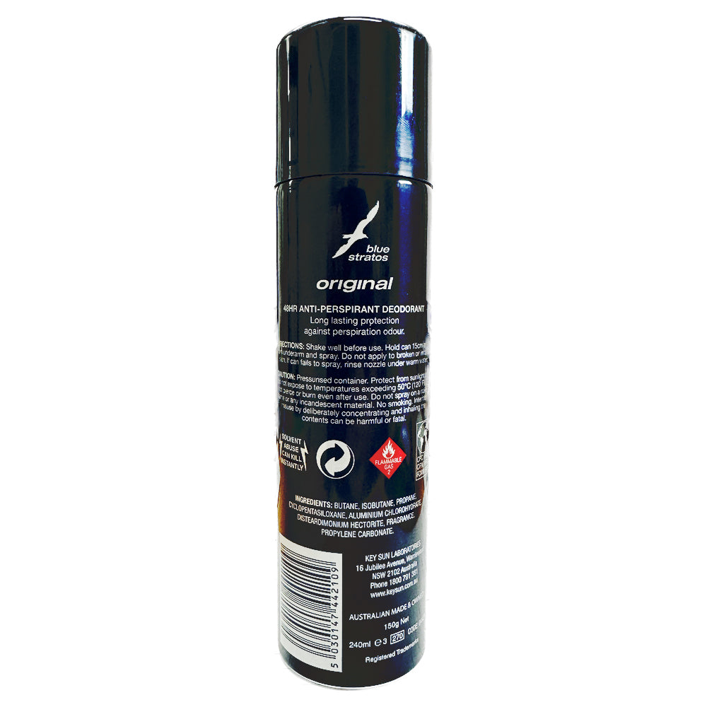 Blue Stratos Original Anti-Perspirant Deodorant Body Spray 150g