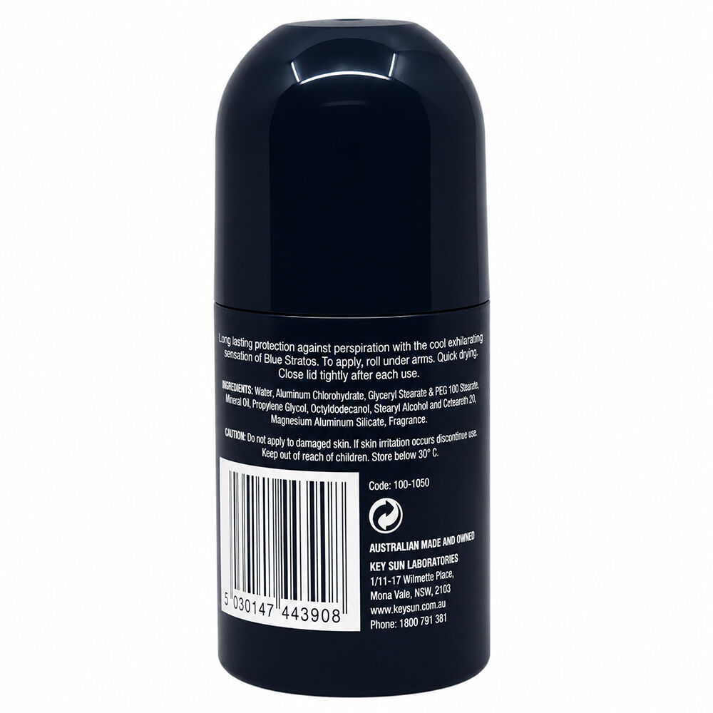 Blue Stratos Roll On Anti Perspirant 75ml 12 Pack Deodorant Set for Men