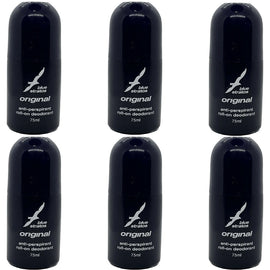 Blue Stratos Roll On Anti Perspirant 75ml 6 Pack Deodorant Set for Men