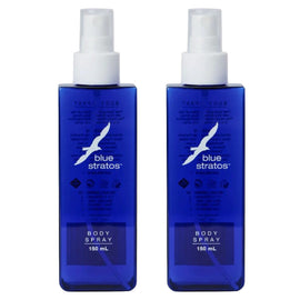 Blue Stratos Body Spray 150ml Mens Deodorant Classic Fragrance Pack of 2