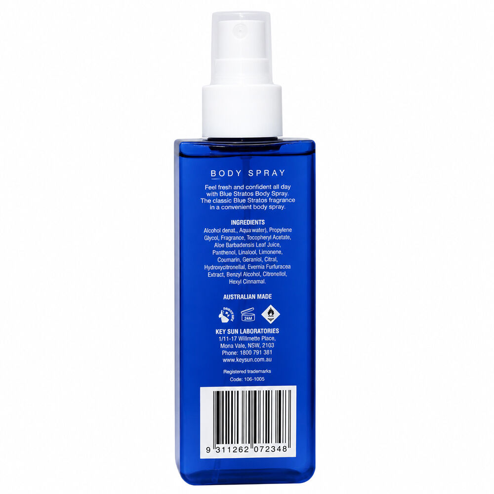 Blue Stratos Body Spray 150ml Men Classic Deodorant Pack of 3