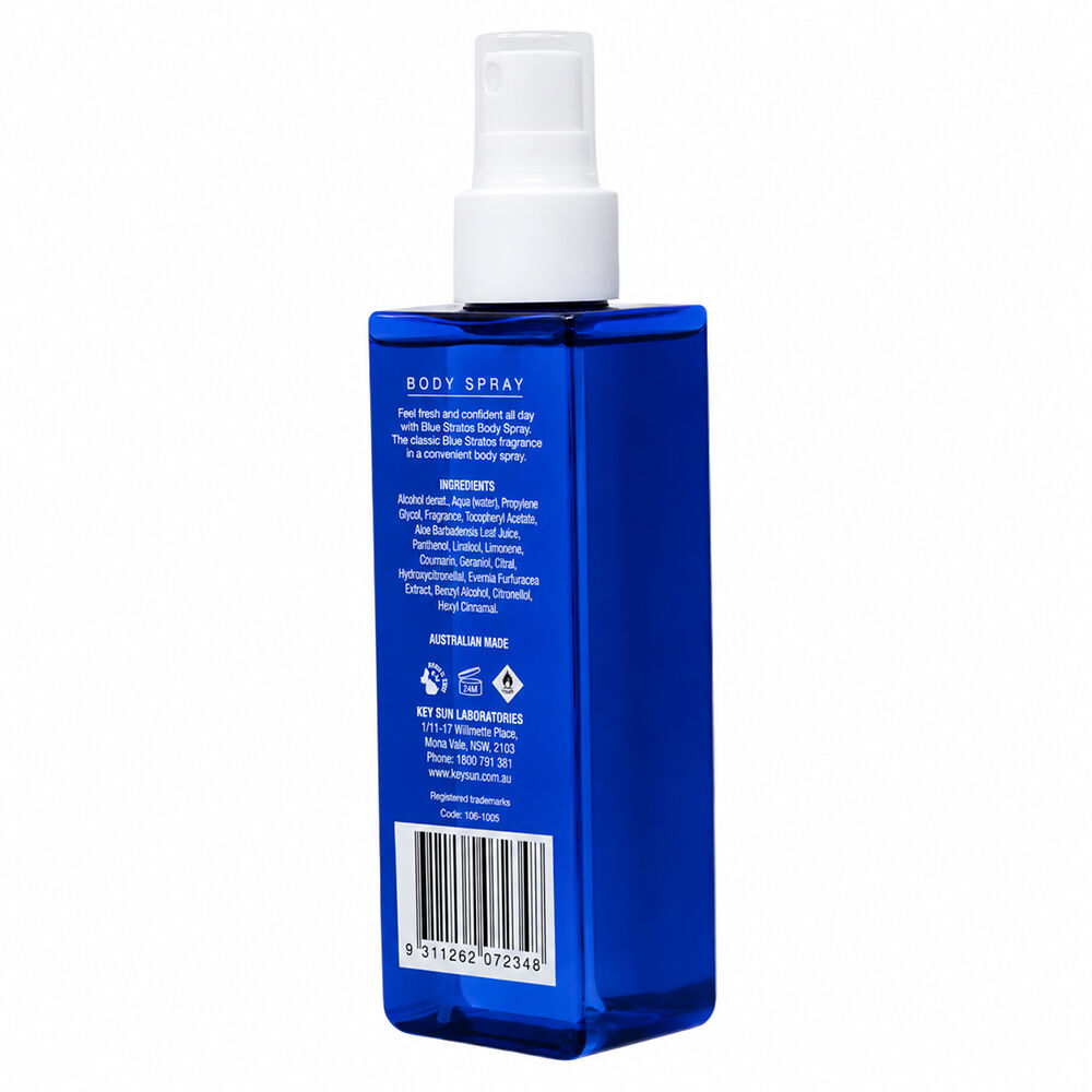 Blue Stratos Body Spray 150ml Pack of 4 Classic Mens Deodorant