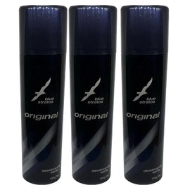 Blue Stratos Deodorant Spray 150g 3 Pack Long Lasting Fragrance Set