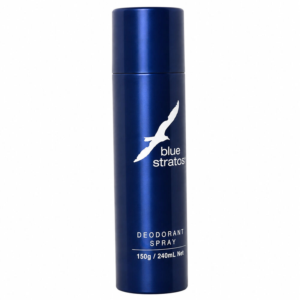 Blue Stratos Deodorant Spray 150g 5 Pack Long Lasting Fragrance Set