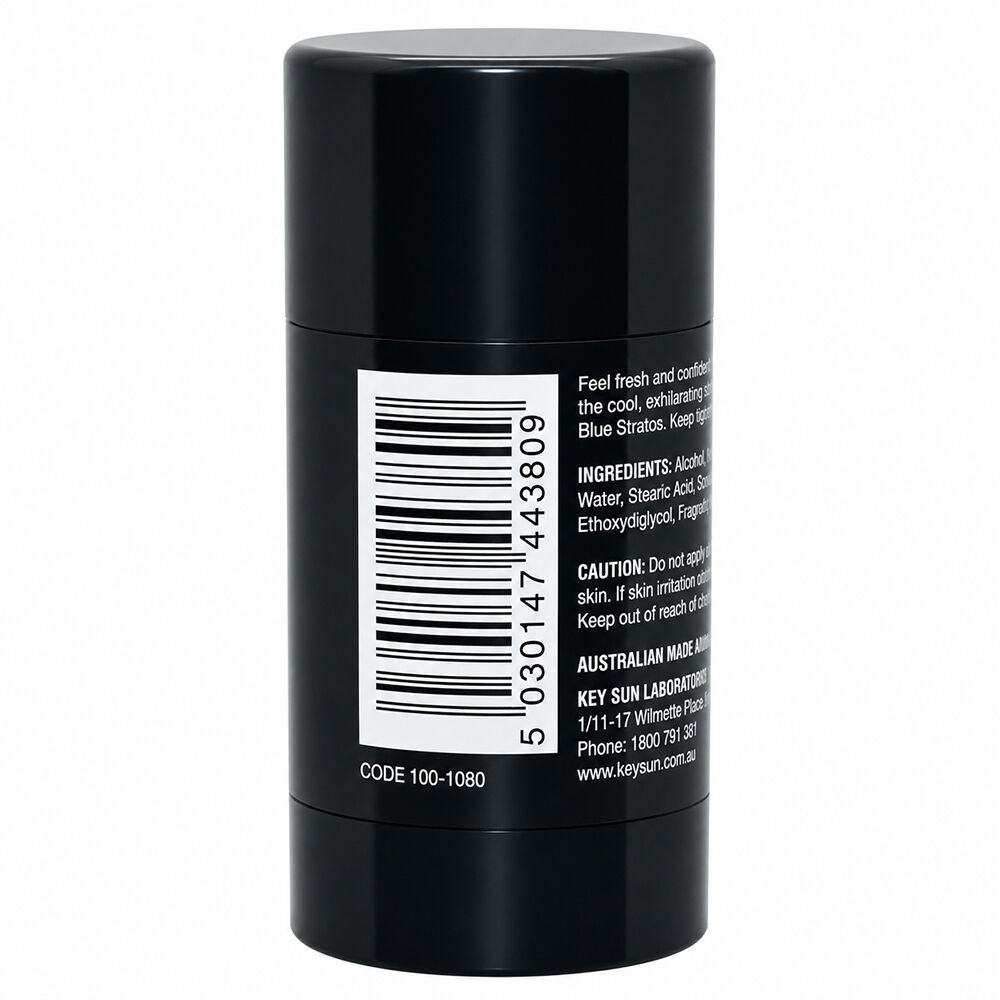 Blue Stratos Deodorant Stick 75g Pack of 2 Long Lasting Fresh Scent