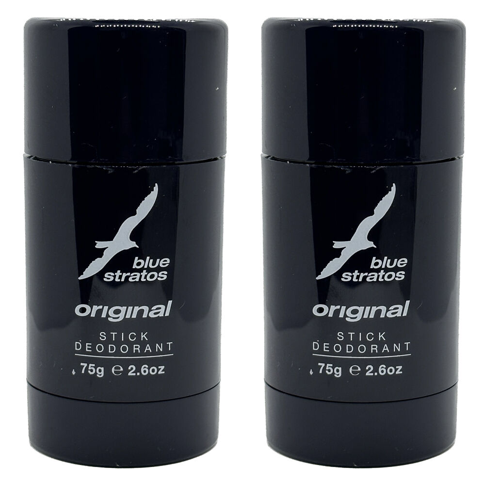 Blue Stratos Deodorant Stick 75g Pack of 2 Long Lasting Fresh Scent
