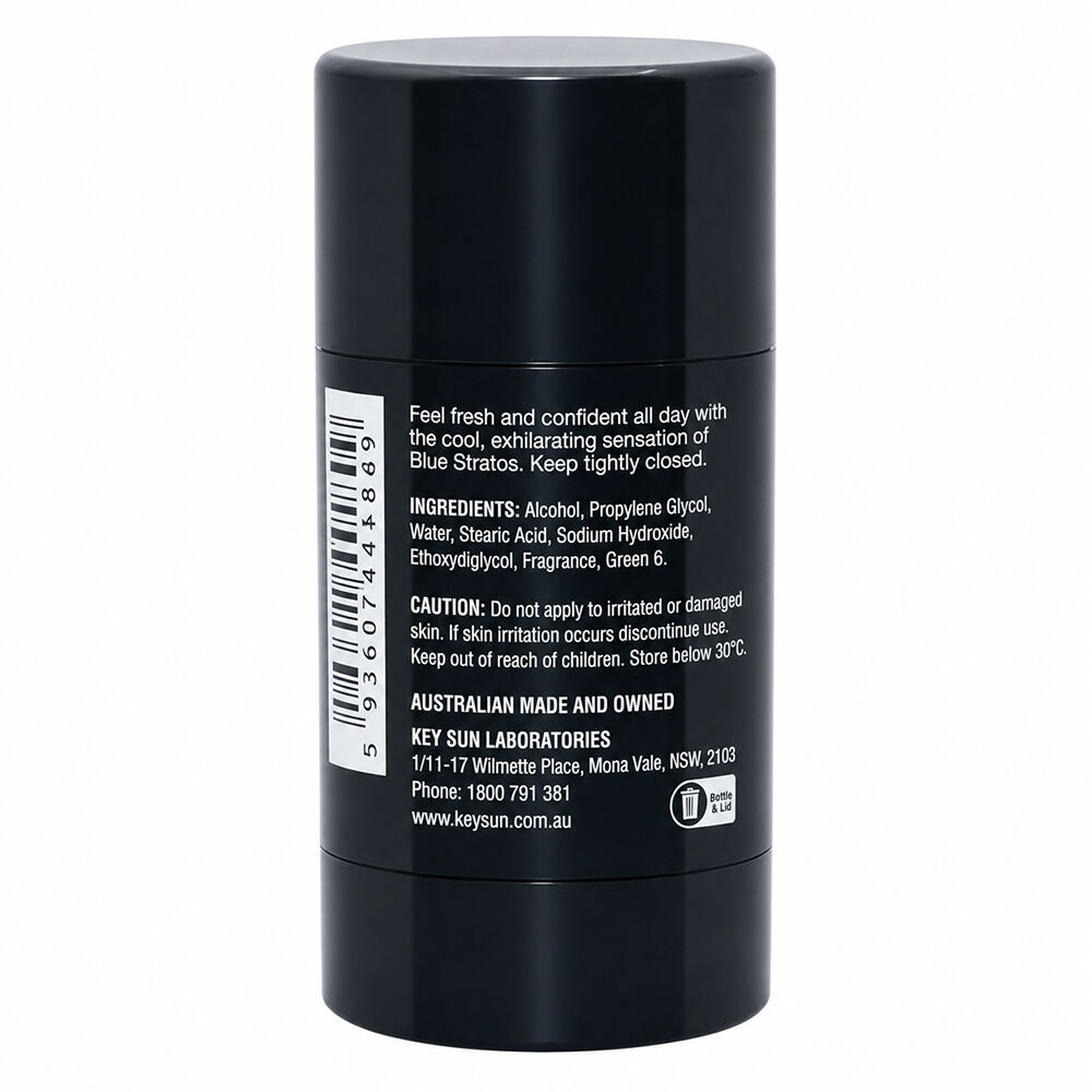 Blue Stratos Deodorant Stick 75g 3 Pack Long Lasting Freshness for Men
