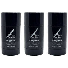 Blue Stratos Deodorant Stick 75g 3 Pack Long Lasting Freshness for Men