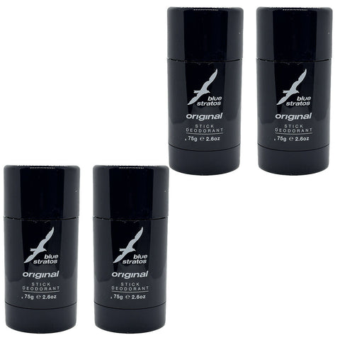 Blue Stratos Deodorant Stick 4 Pack 75g Long Lasting Fresh Scent