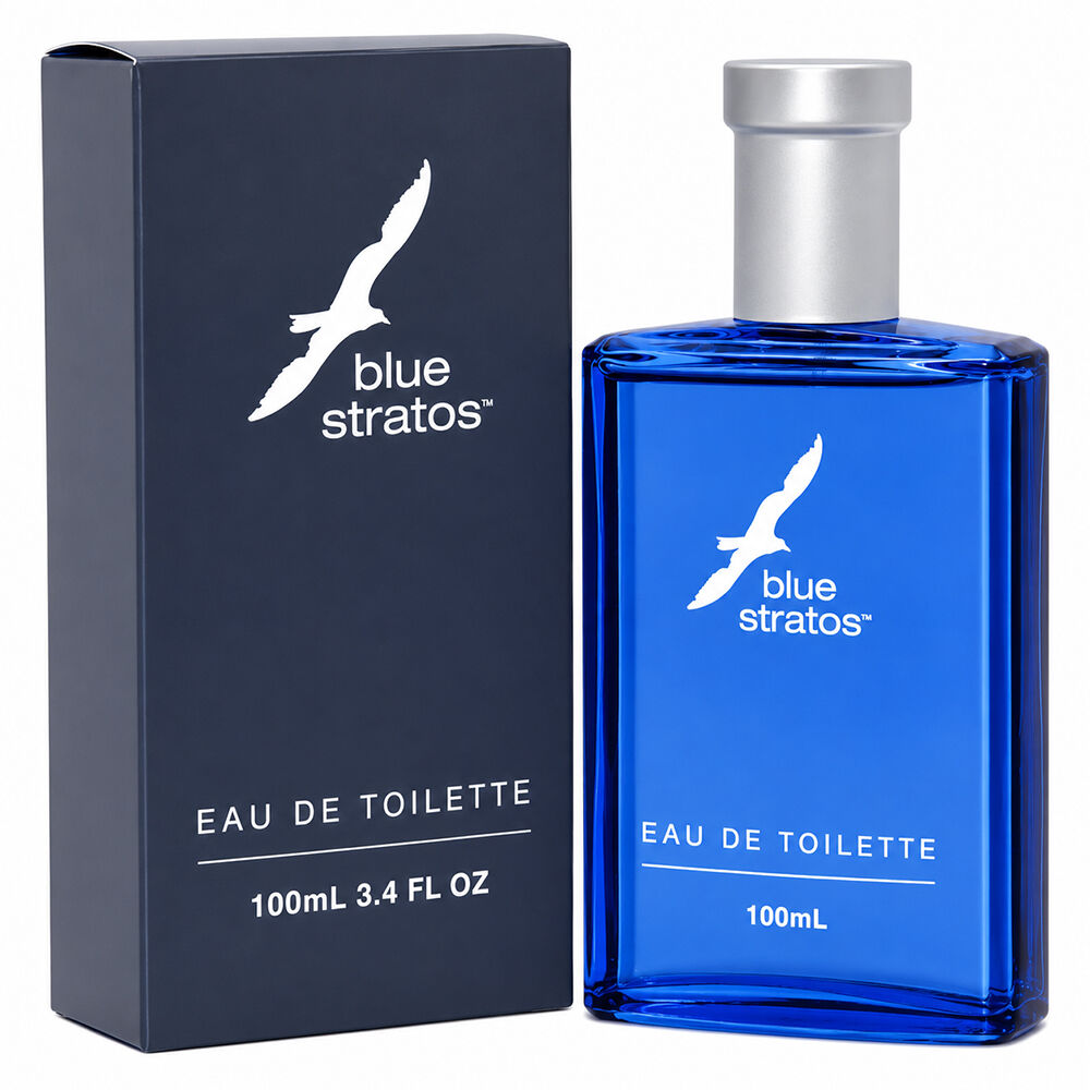 Blue Stratos EDT 100ml 2 Pack Mens Fragrance Set Fresh Citrus Scent