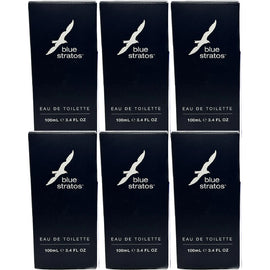 Blue Stratos EDT 100ml 6 Pack Mens Fragrance Set Classic Fresh Cologne