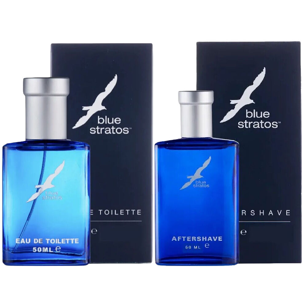 Blue Stratos EDT 50ml and After Shave 50ml Mens Fragrance Set
