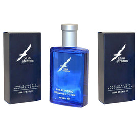 Blue Stratos Pre Electric After Shave Lotion 2 x 100ml Cooling Shave Prep