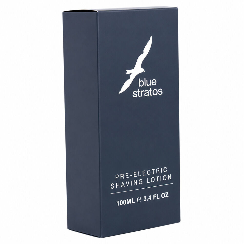Blue Stratos Pre Electric Aftershave Lotion 4 Pack 100ml Cooling Shave Prep