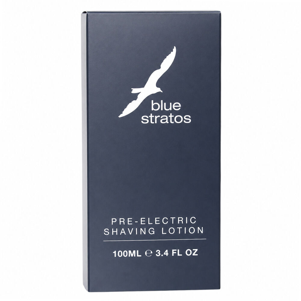 Blue Stratos Pre Electric After Shave Lotion 100ml Smooth Cool Shaving Prep