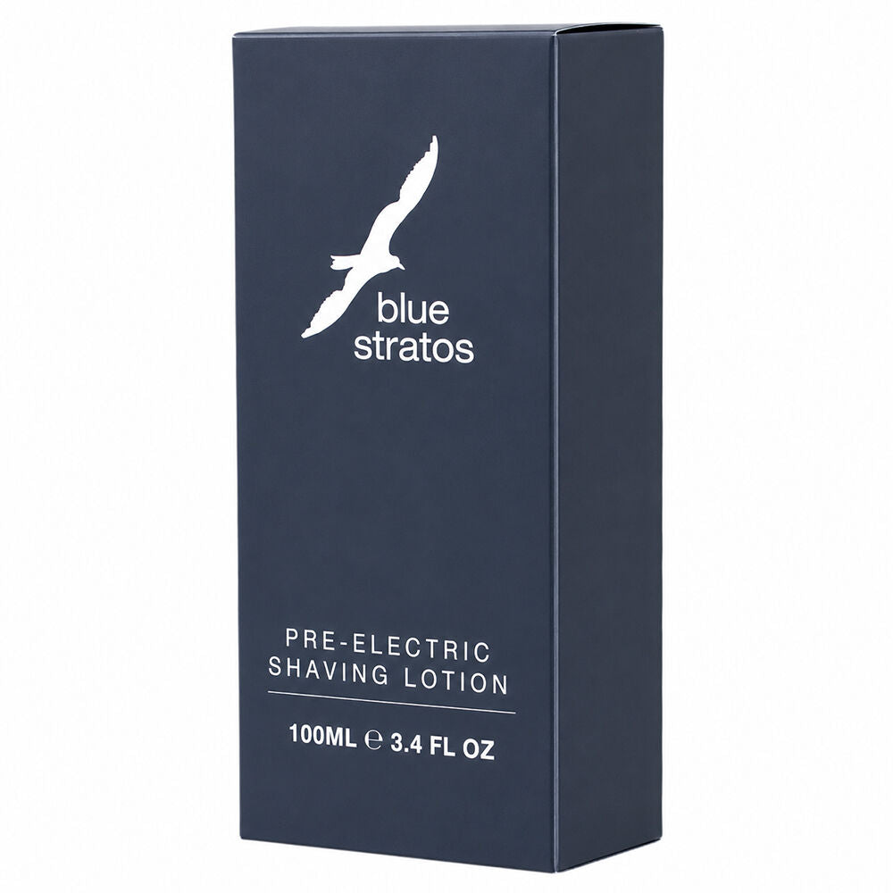 Blue Stratos Pre Electric After Shave Lotion 100ml Smooth Cool Shaving Prep