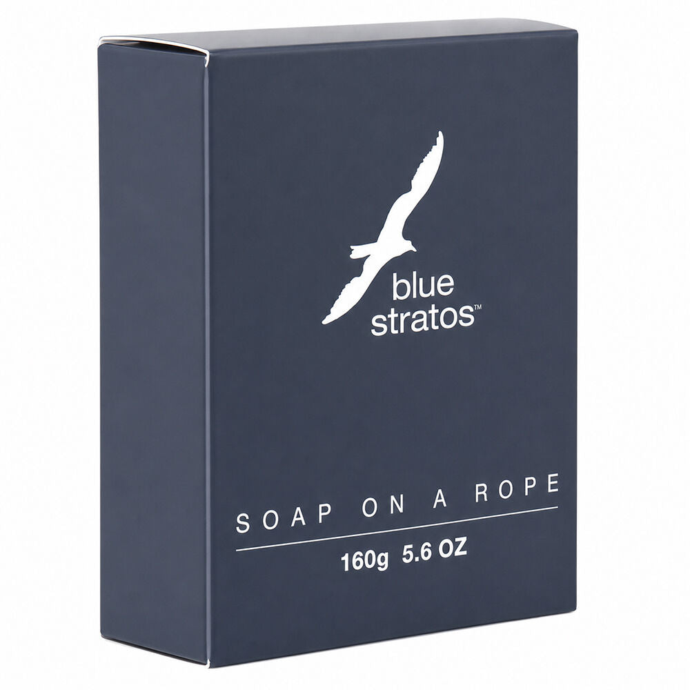 Blue Stratos Soap on a Rope 160g 3 Pack Set Classic Mens Fragrance