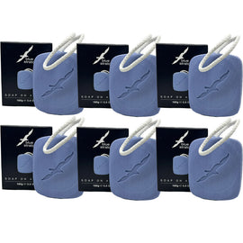 Blue Stratos Soap on a Rope 160g 6 Pack Set Mens Fragrance Value Set