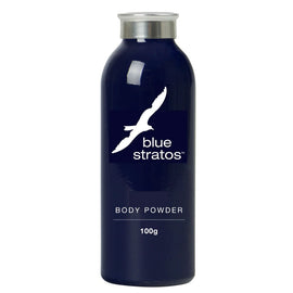 Blue Stratos Body Powder 100g Talc Free Fresh Scented Cornstarch Formula for Men