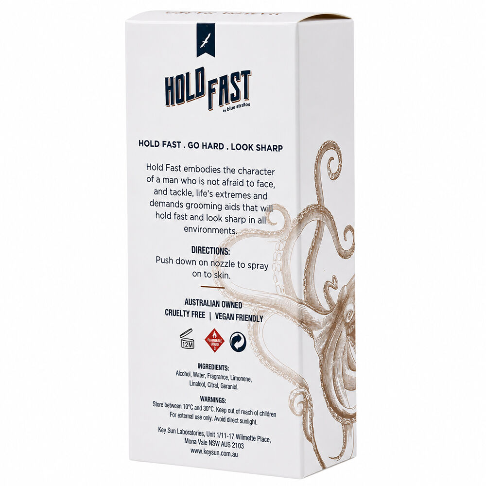 Blue Stratos Hold Fast Eau de Toilette 100ml Mens Long Lasting Fragrance