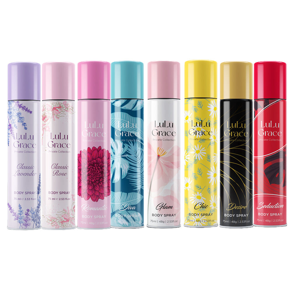 Lulu Grace 8 x 75ml Body Spray Value Pack Delightful Scents