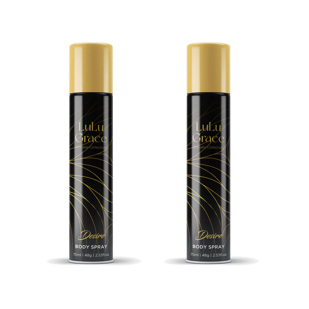 Lulu Grace Desire Body Spray 2 Pack 75ml Luxury Fragrance