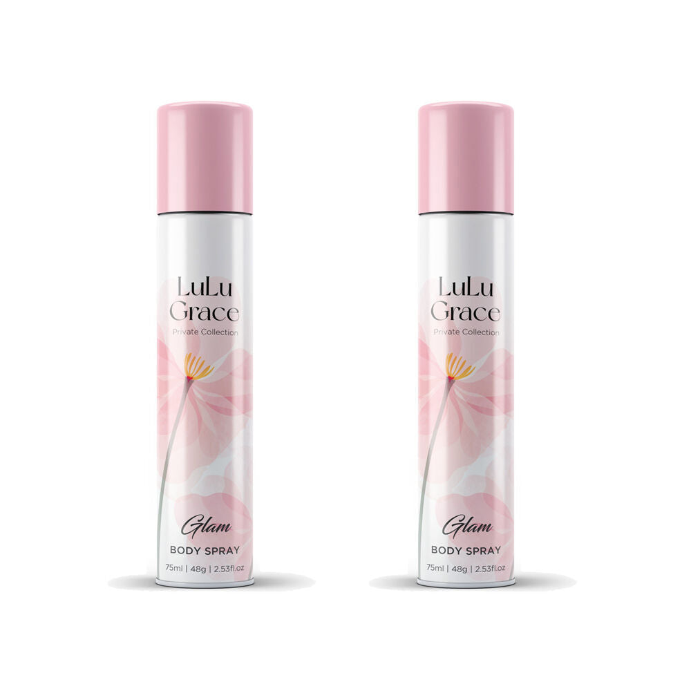 Lulu Grace Body Spray 75ml Glam Twin Pack Long Lasting Fragrance