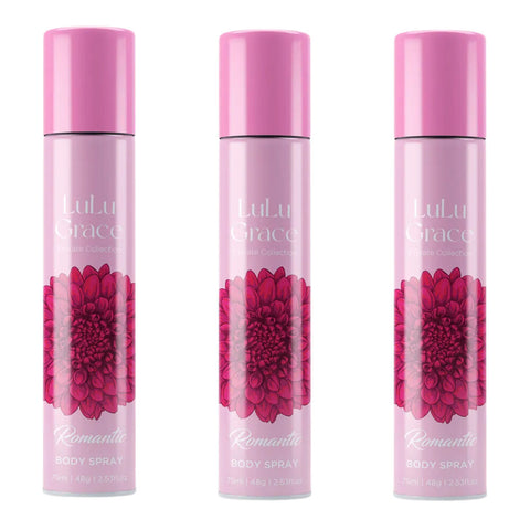Lulu Grace Romantic Body Spray Set 3 Packs 75ml Each