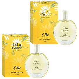 Lulu Grace Chic Eau De Toilette 100ml 2 Pack Fragrance Set