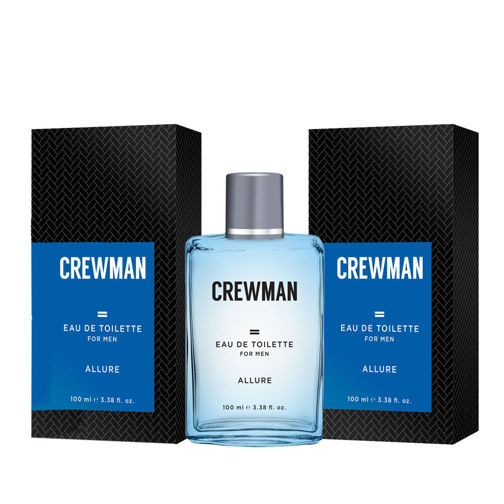Crewman Allure Mens Eau De Toilette 100ml 2 Pack Fresh Aromatic Fragrance