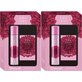 Lulu Grace Gift Set 2x 100ml Eau De Toilette EDT and 75ml Body Spray Romantic
