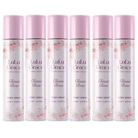 Lulu Grace Private Collection Rose Body Spray 75ml Pack of 6