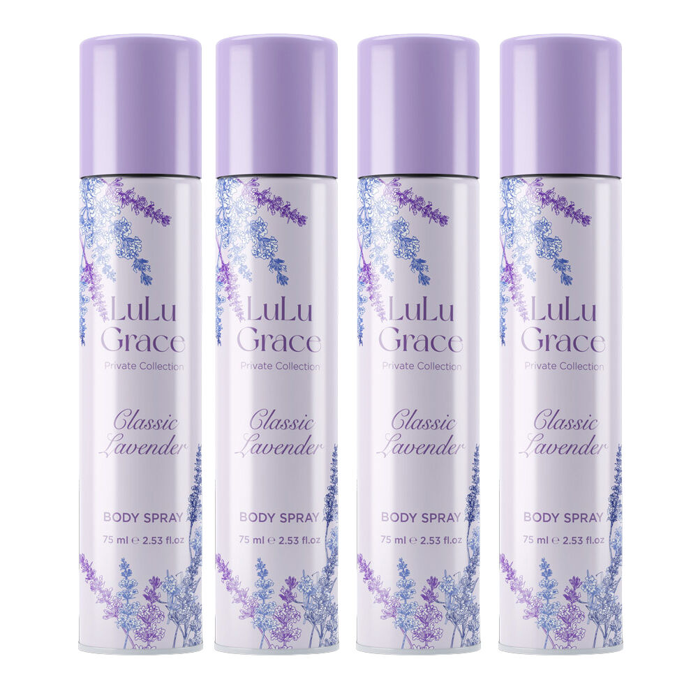 Lulu Grace Private Collection Lavender Body Spray 75ml 4 Pack