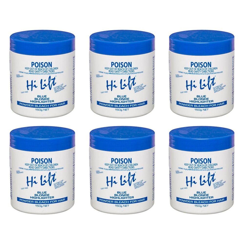 Hi Lift Blue Blonde Highlighter Powder Bleach 150g Pack of 6