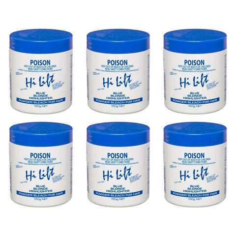 Hi Lift Blue Blonde Highlighter Powder Bleach 150g Pack of 6