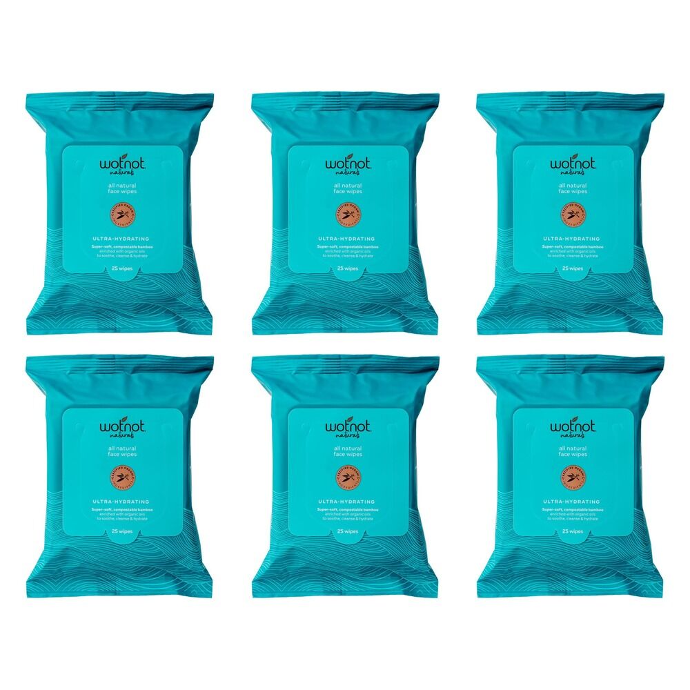 WOTNOT Wipes Ultra Hydrating 25 Pack Bundle of 6