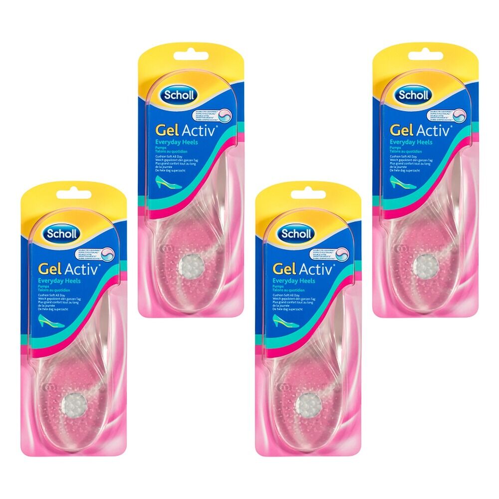 Scholl GelActiv Insoles for Women Everyday Heels Pack of 4