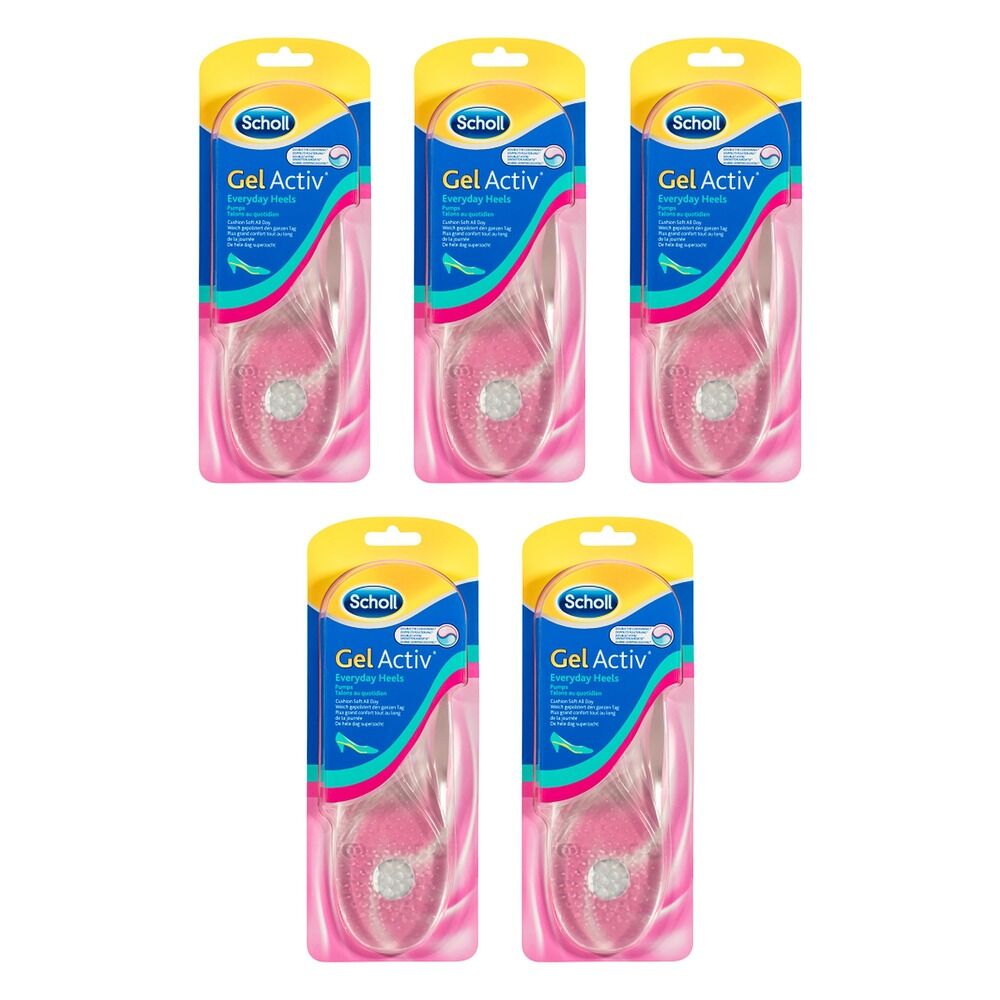 Scholl GelActiv Insoles for Women Everyday Heels Pack of 5