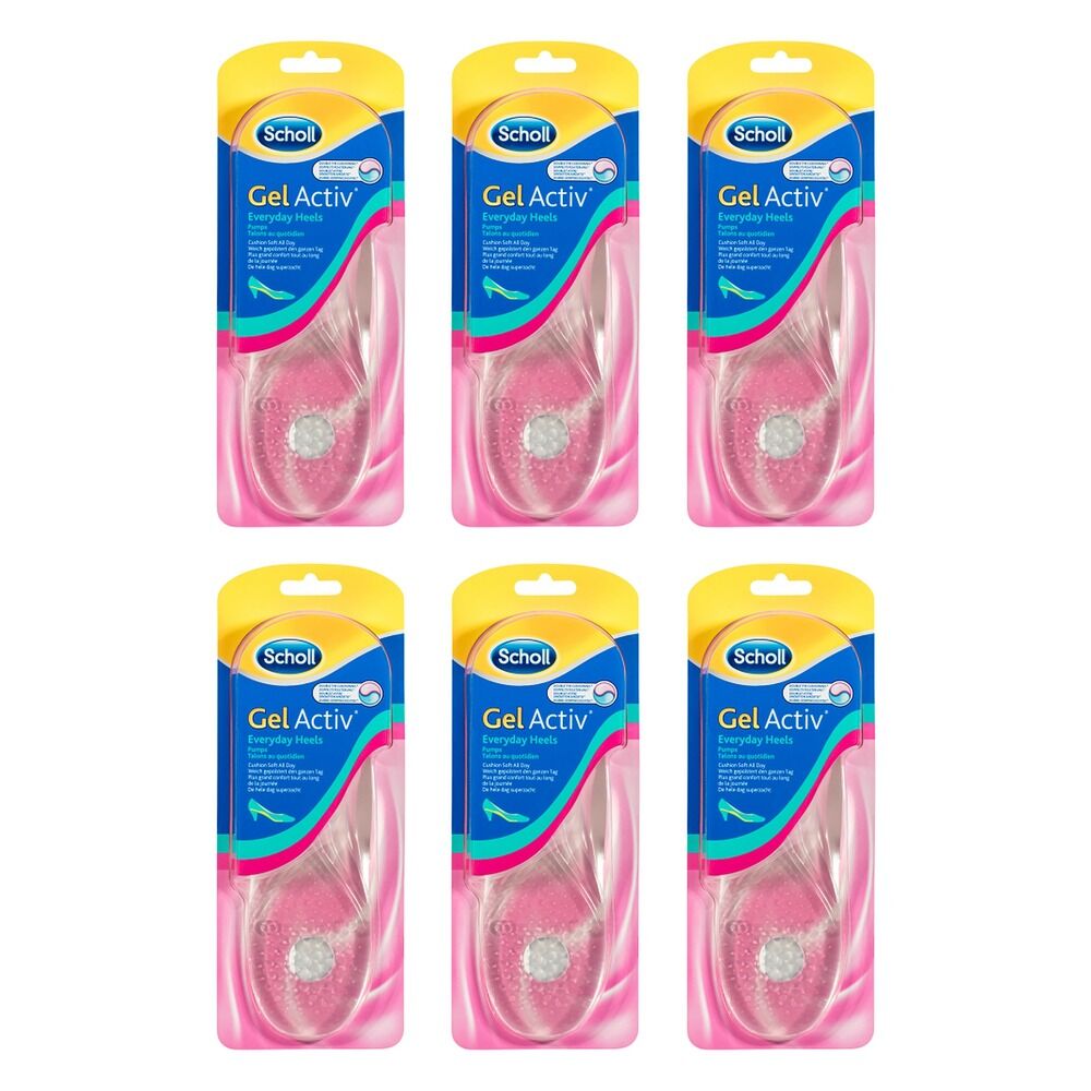 Scholl GelActiv Insoles for Women Everyday Heels Pack of 6
