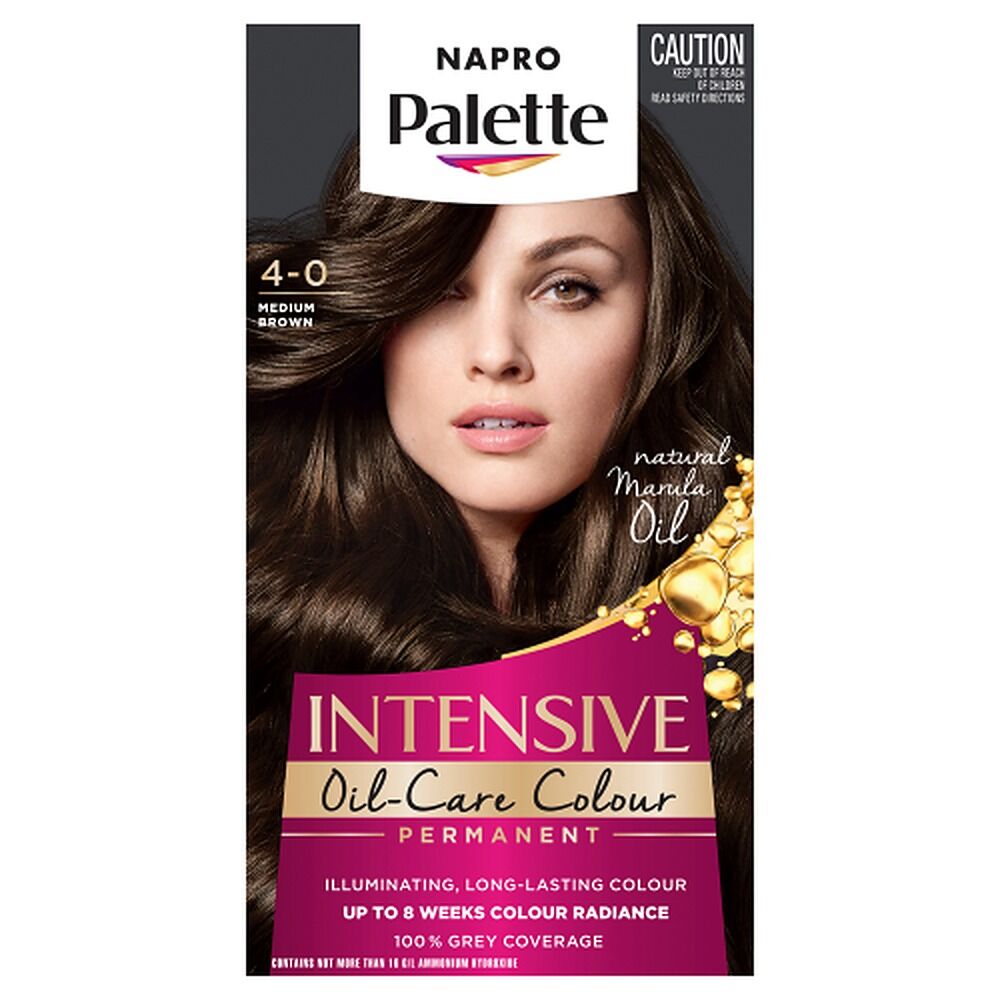 Napro Palette Permanent Creme Colour 4-0 Medium Brown x 3