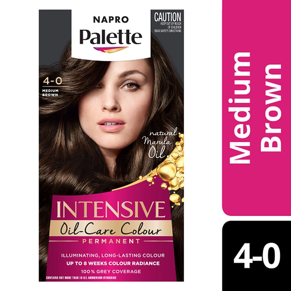 Napro Palette Permanent Creme Colour 4-0 Medium Brown x 3