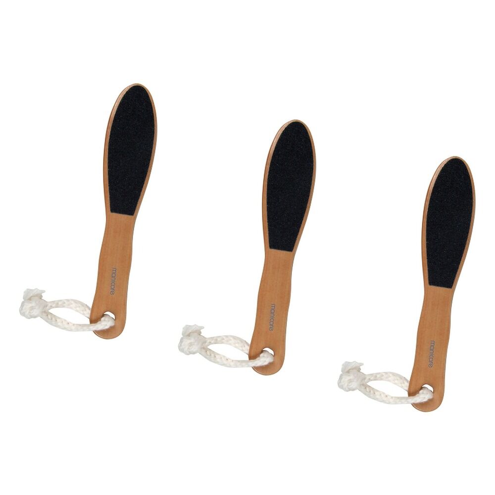 Manicare Wooden Foot File x 3 Bundle of 3