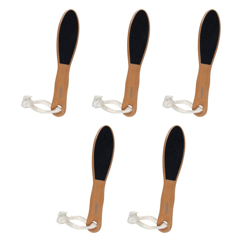 Manicare Wooden Foot File x 3 Bundle of 5