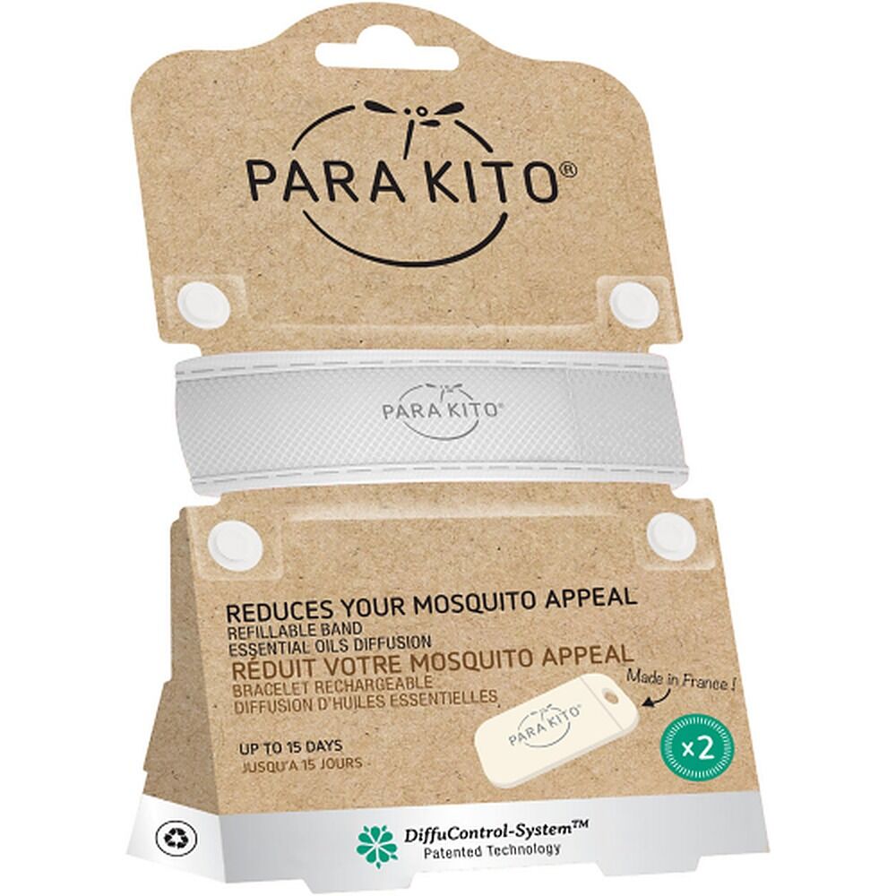 Para'Kito Mosquito Repellent Adult Wristband White