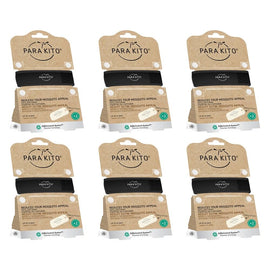 Para'Kito Mosquito Repellent Adult Wristband Black Pack of 6
