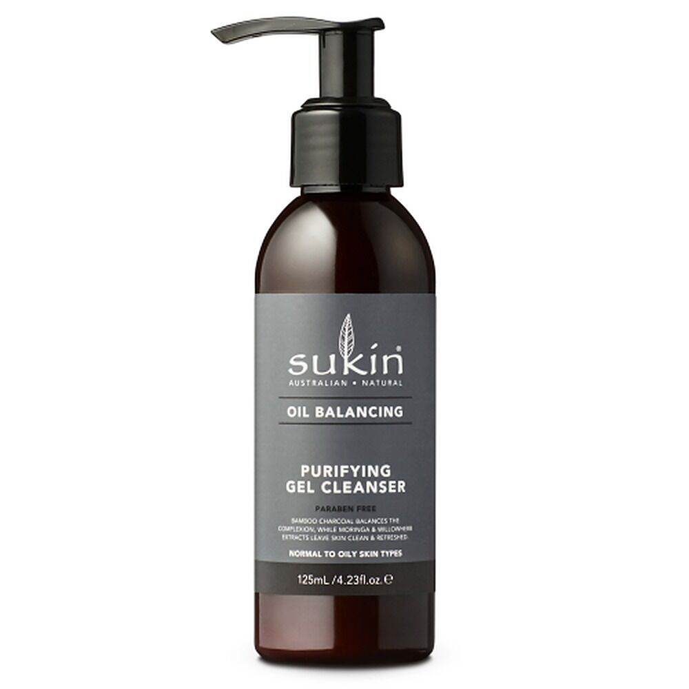 Sukin Oil Balancing Plus Charcoal Purifying Gel Cleanser 125mL