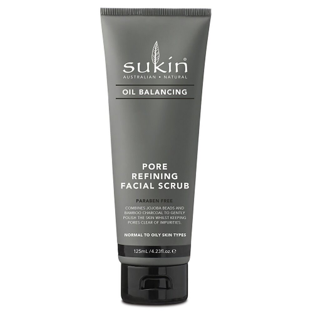 Sukin Oil Balancing Plus Charcoal Pore Refining Facial Scrub 125mL