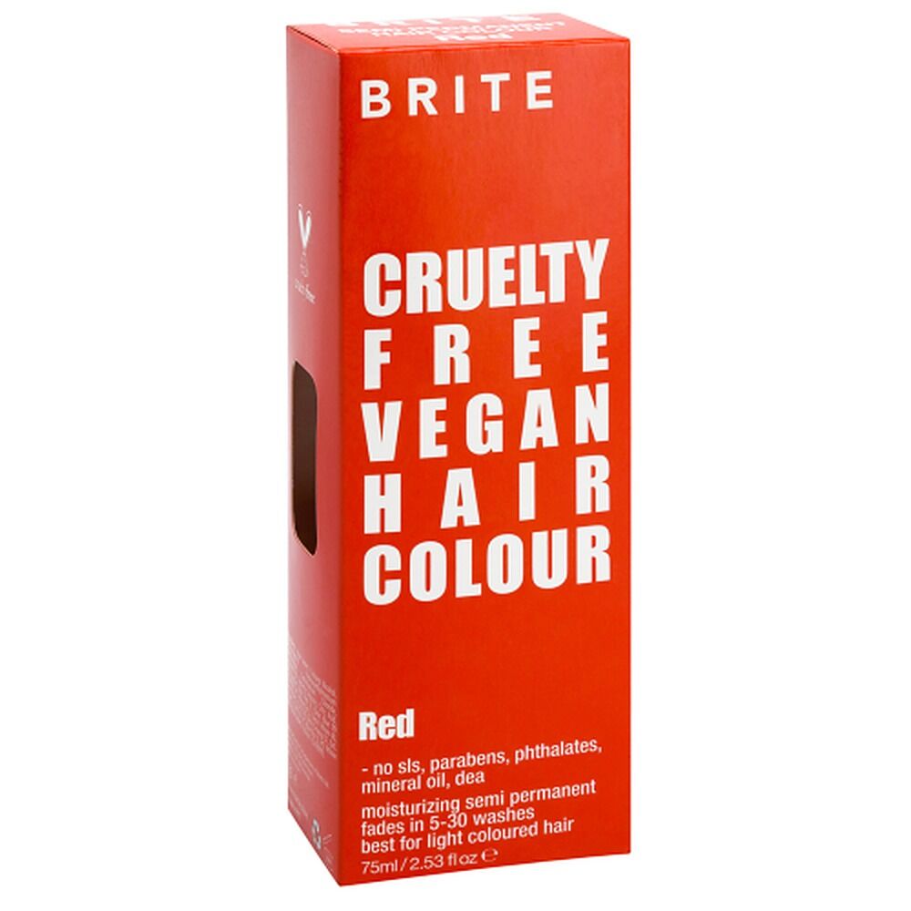 Brite Organix Semi-Permanent Hair Colour Red 75mL