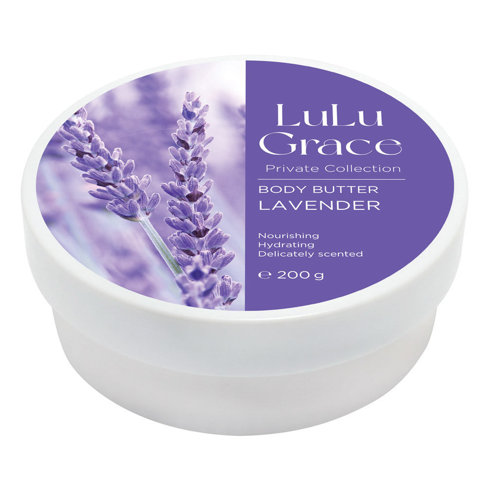 Lulu Grace Body Butter Lavender Super-Rich Cream Skin Moisturiser 200g